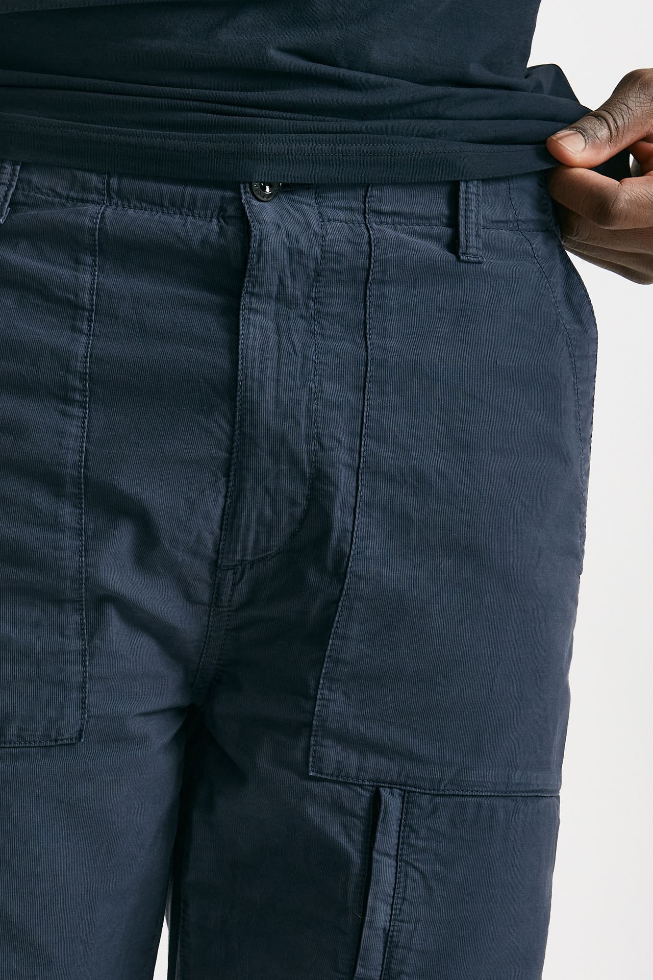 bermuda in cotone ottoman fermo blu uomo C.p. company - 7