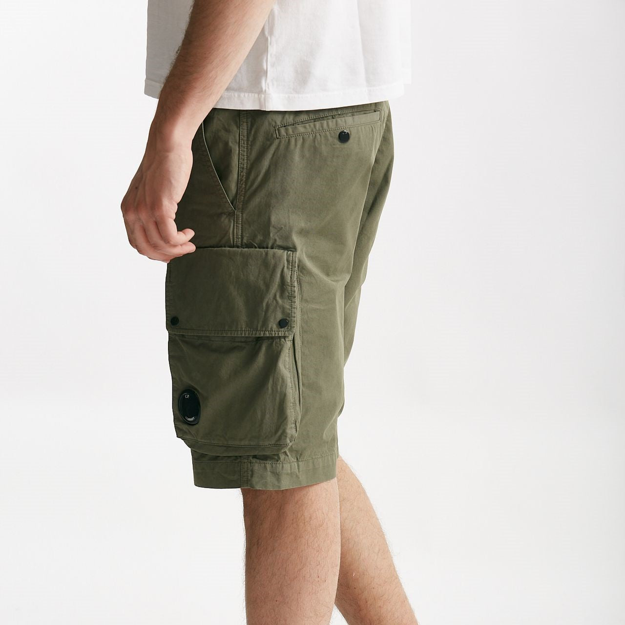 bermuda in cotone gabardine fermo militare uomo C.p. company - 10
