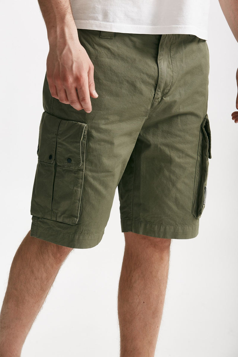 bermuda in cotone gabardine fermo militare uomo C.p. company - 4