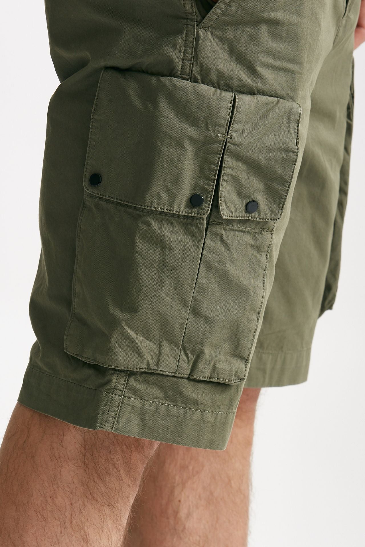 bermuda in cotone gabardine fermo militare uomo C.p. company - 7
