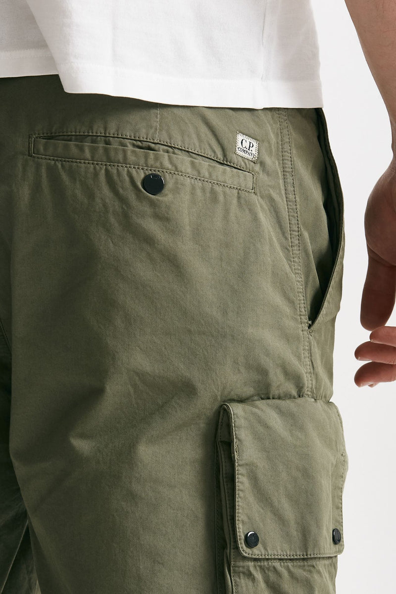 bermuda in cotone gabardine fermo militare uomo C.p. company - 9
