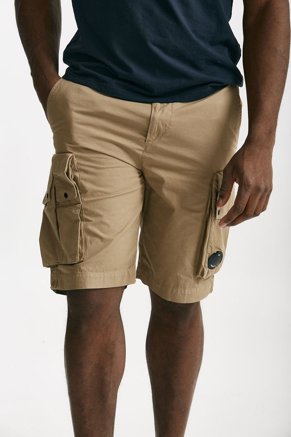 bermuda in cotone gabardine fermo beige uomo C.p. company