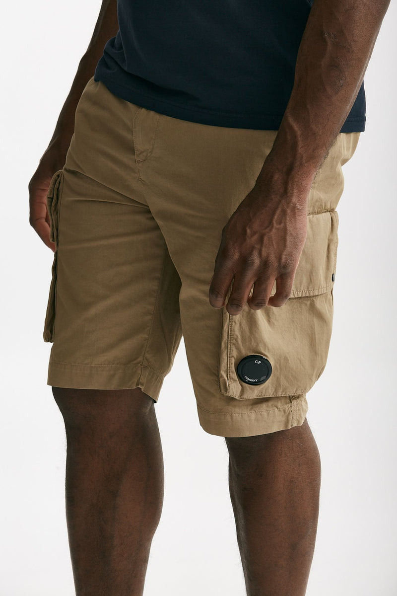 bermuda in cotone gabardine fermo beige uomo C.p. company - 2