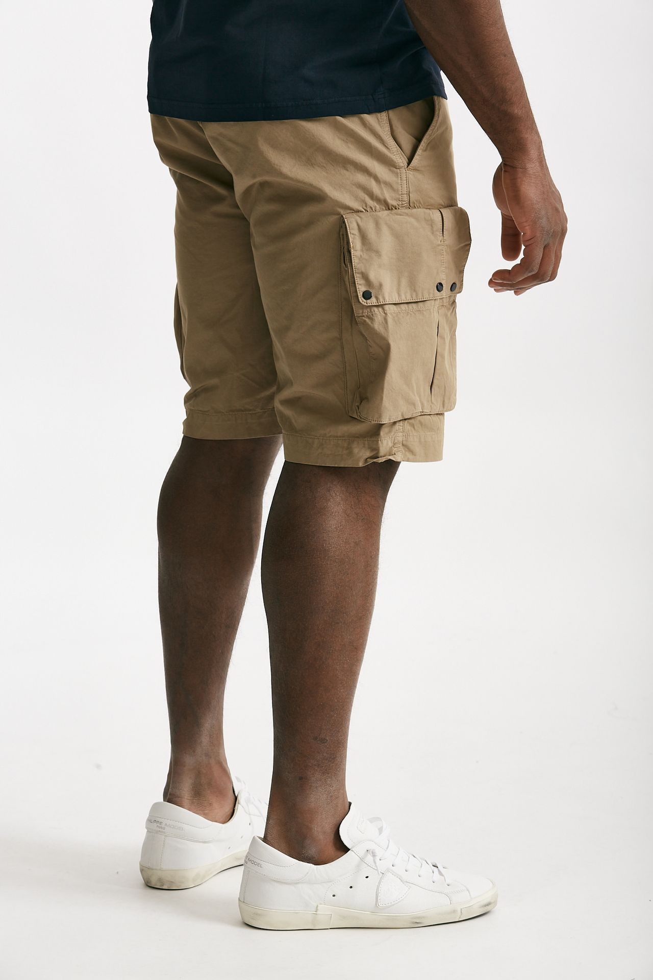 bermuda in cotone gabardine fermo beige uomo C.p. company - 3