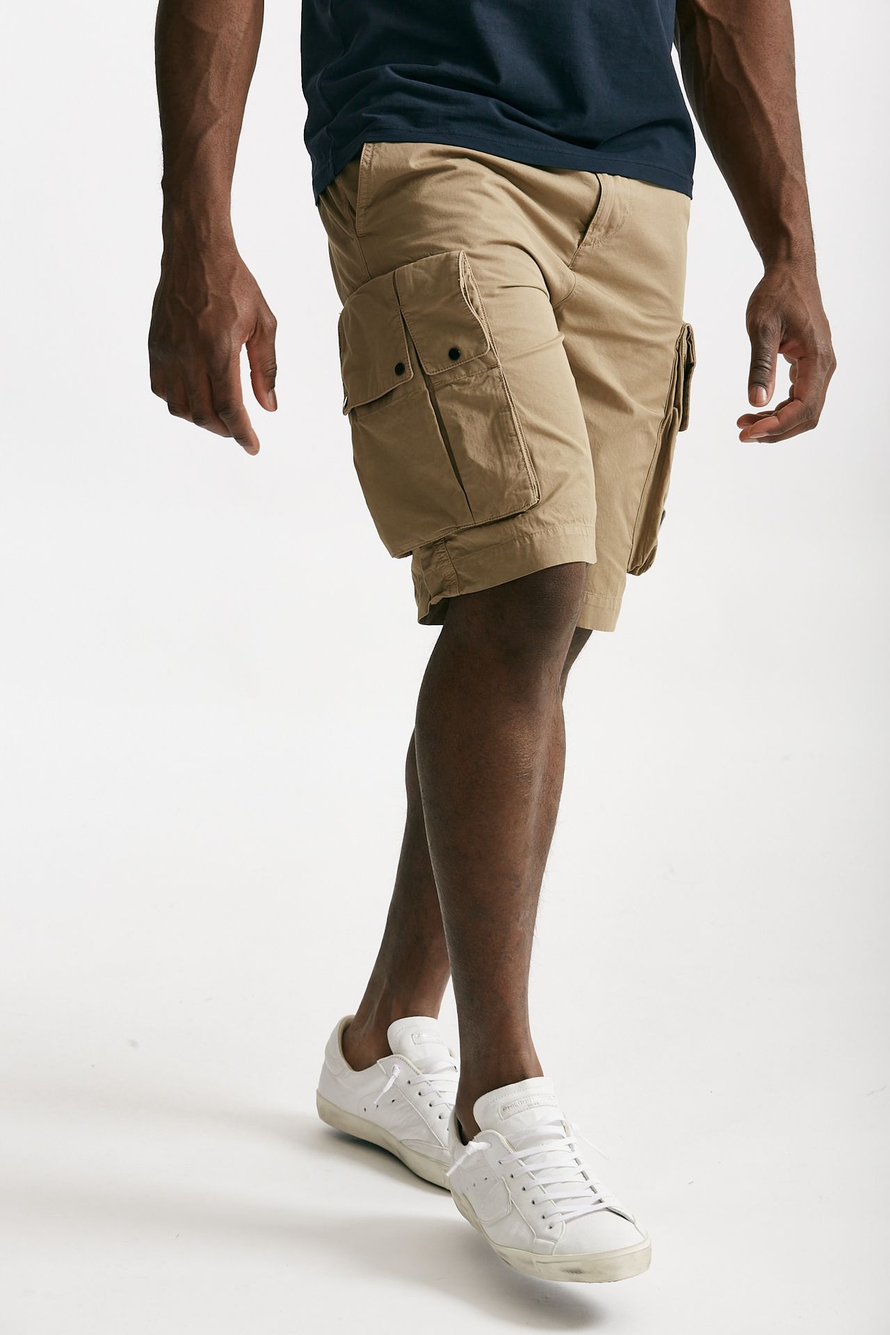 bermuda in cotone gabardine fermo beige uomo C.p. company - 4