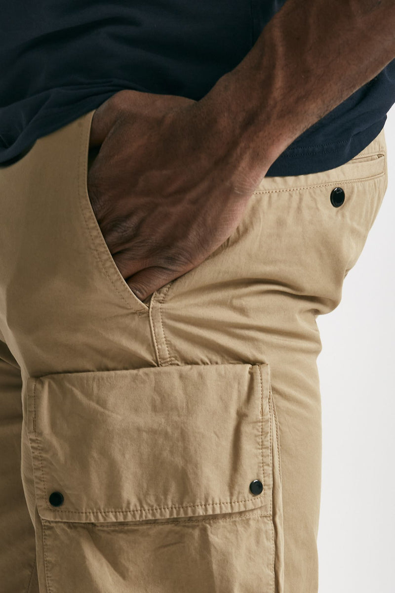 bermuda in cotone gabardine fermo beige uomo C.p. company - 6