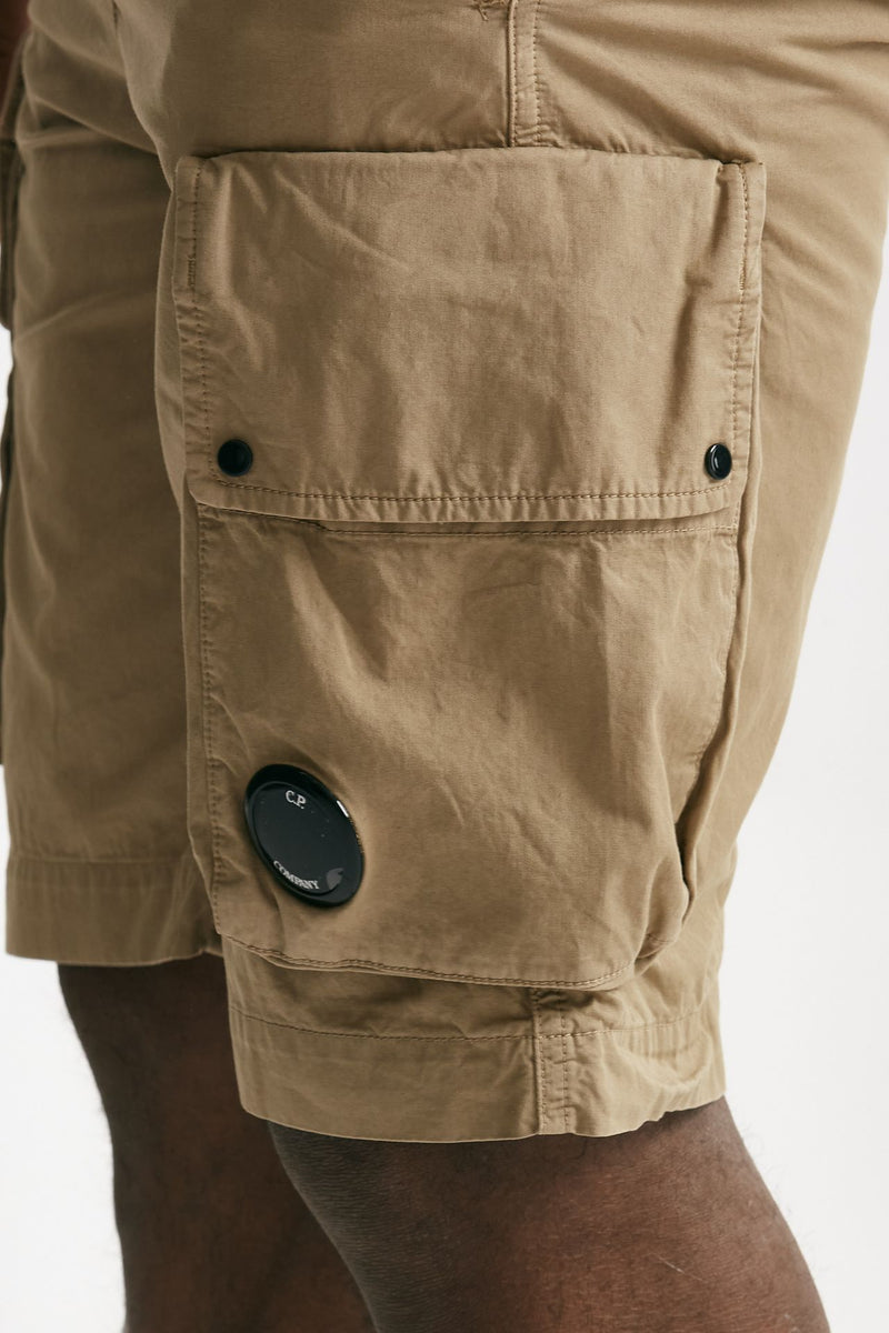 bermuda in cotone gabardine fermo beige uomo C.p. company - 7