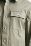 overshirt in cotone stretch verde uomo Department five - 6