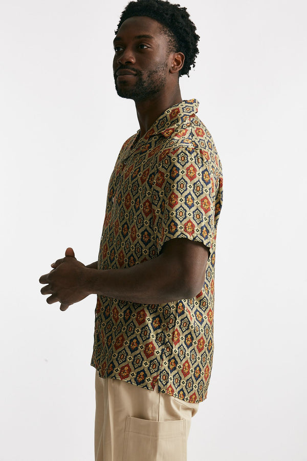 camicia in viscosa multicolor uomo Drôle de monsieur