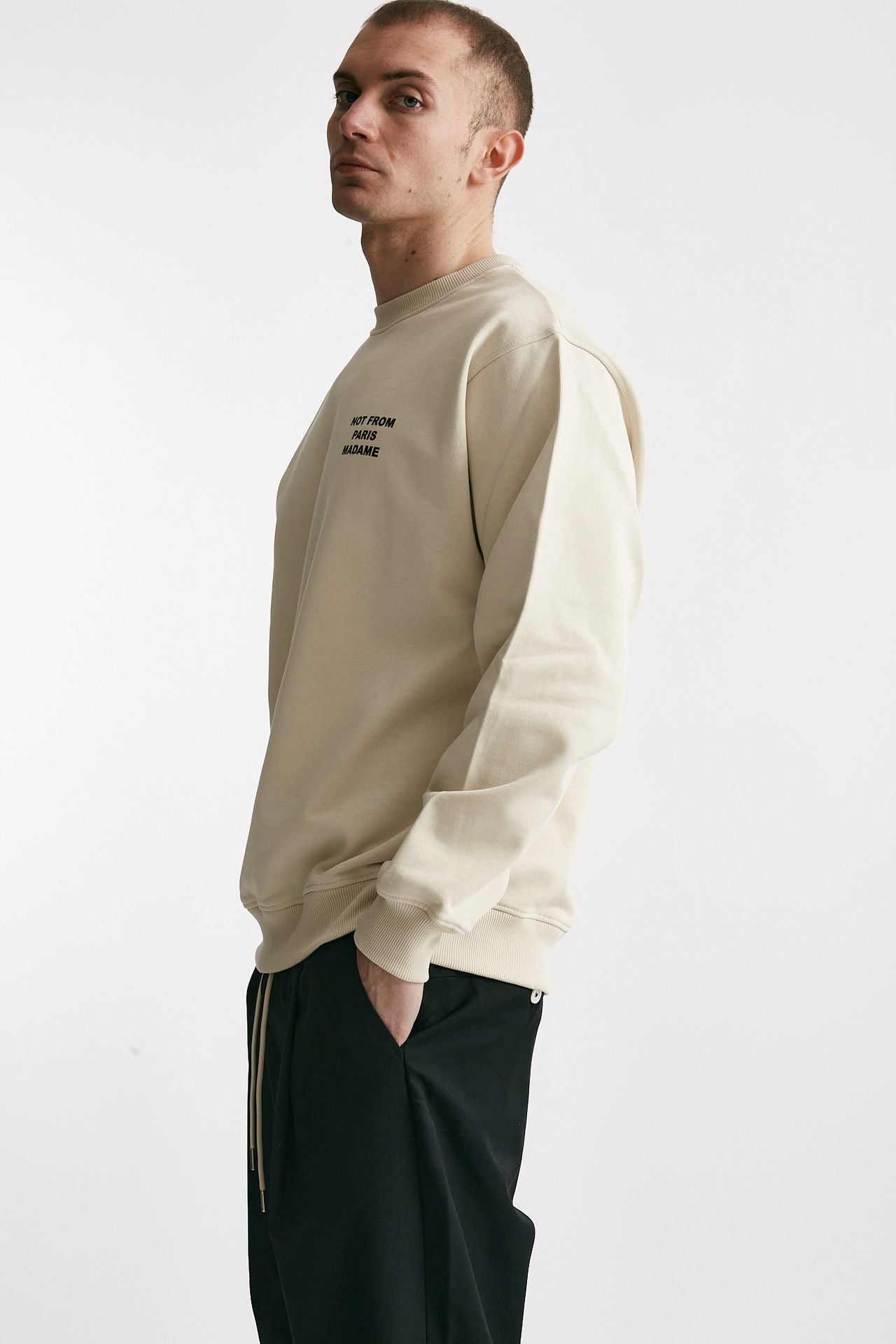 felpa slogan in cotone panna uomo Drôle de monsieur - 2