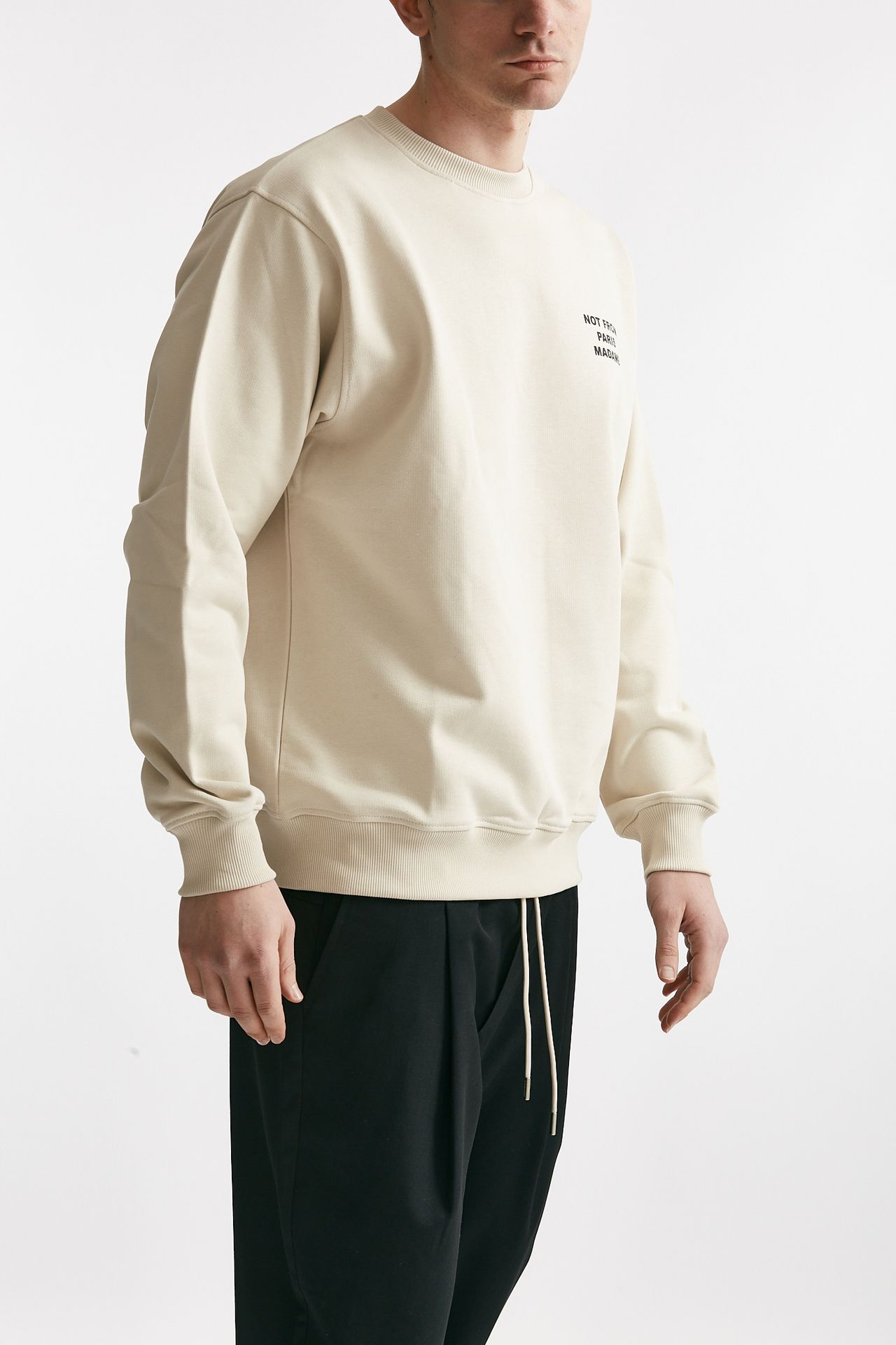 felpa slogan in cotone panna uomo Drôle de monsieur - 4