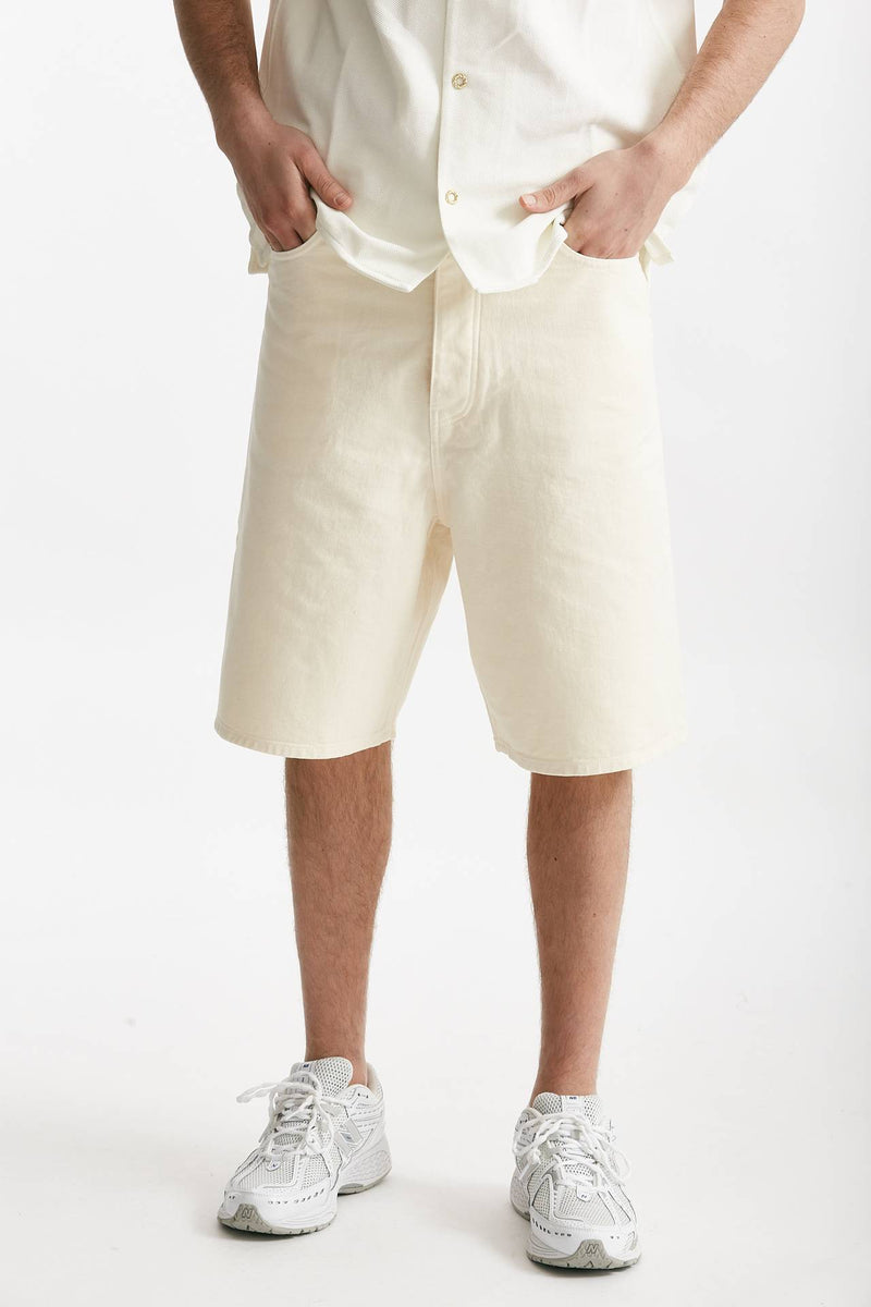 bermuda in cotone fermo panna uomo Drôle de monsieur - 1