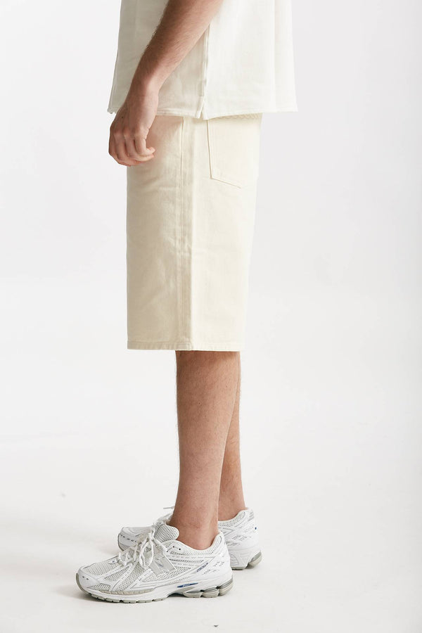 bermuda in cotone fermo panna uomo Drôle de monsieur