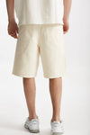 bermuda in cotone fermo panna uomo Drôle de monsieur - 3