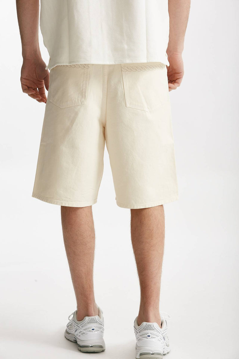 bermuda in cotone fermo panna uomo Drôle de monsieur - 3