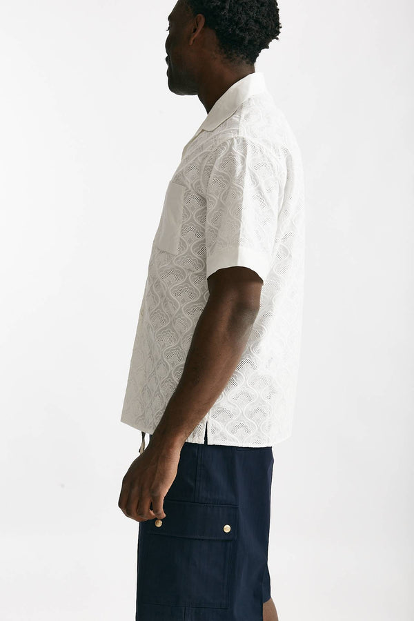 camicia in cotone bianco uomo Drôle de monsieur