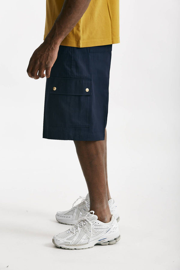 bermuda in cotone stretch blu uomo Drôle de monsieur