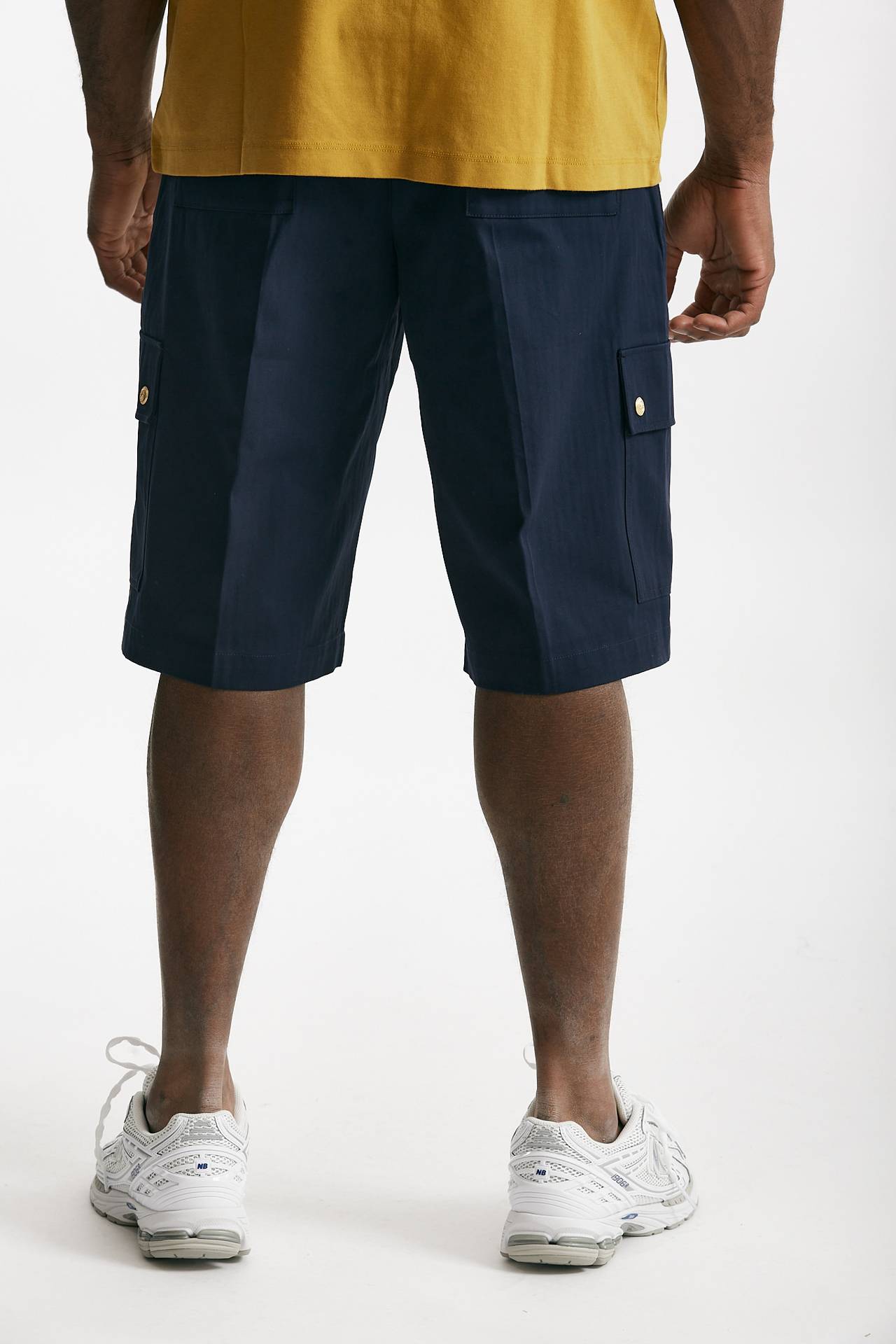 bermuda in cotone stretch blu uomo Drôle de monsieur - 3