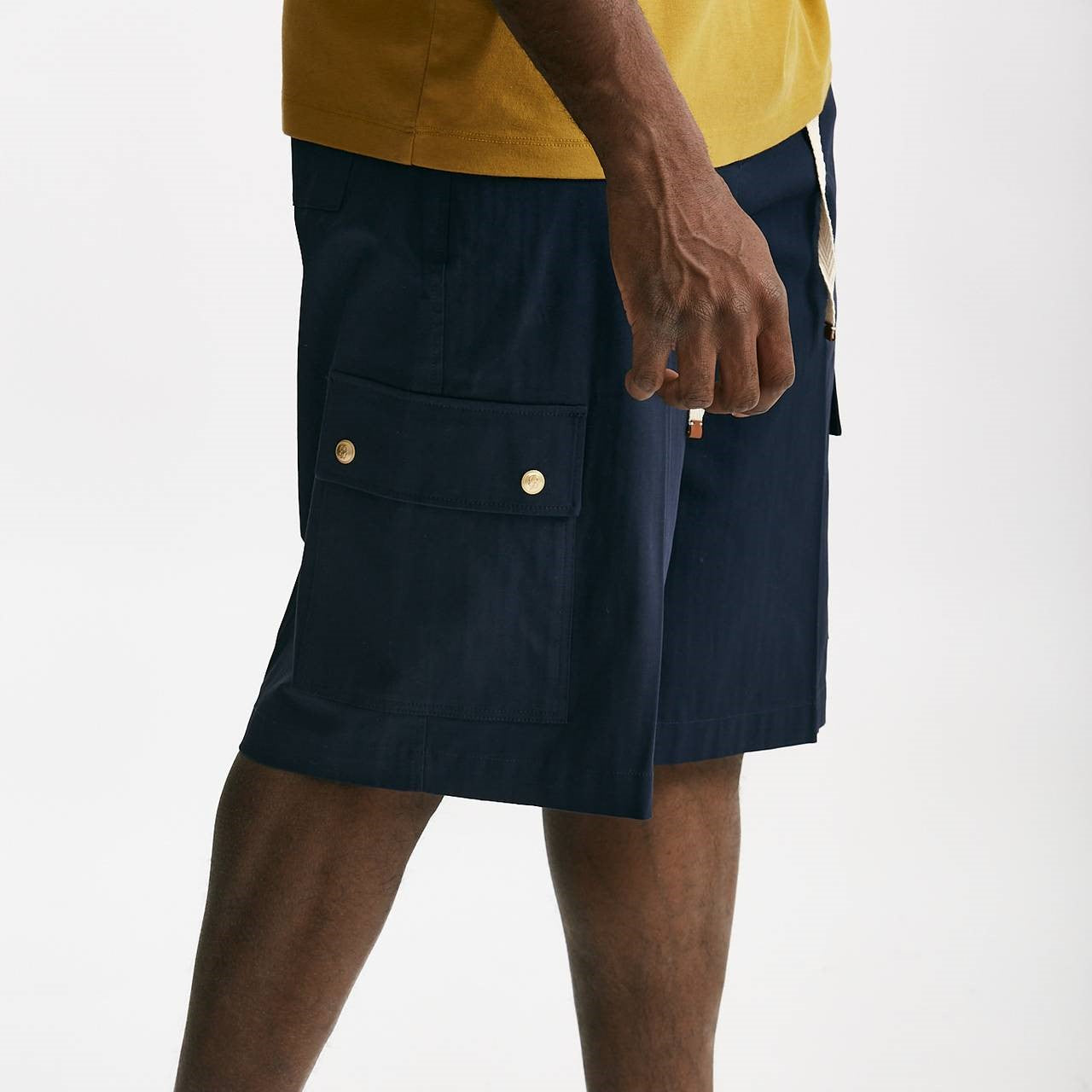 bermuda in cotone stretch blu uomo Drôle de monsieur - 11