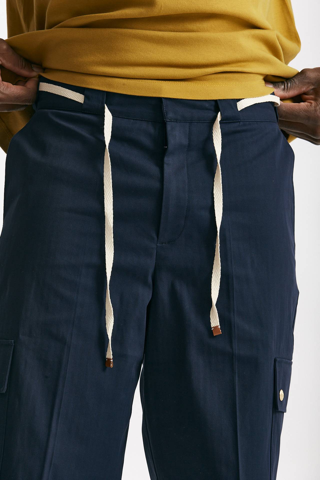 bermuda in cotone stretch blu uomo Drôle de monsieur - 5