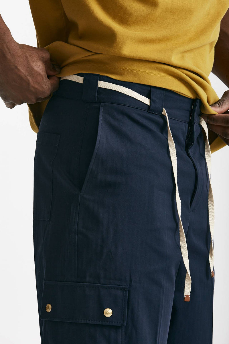 bermuda in cotone stretch blu uomo Drôle de monsieur - 9