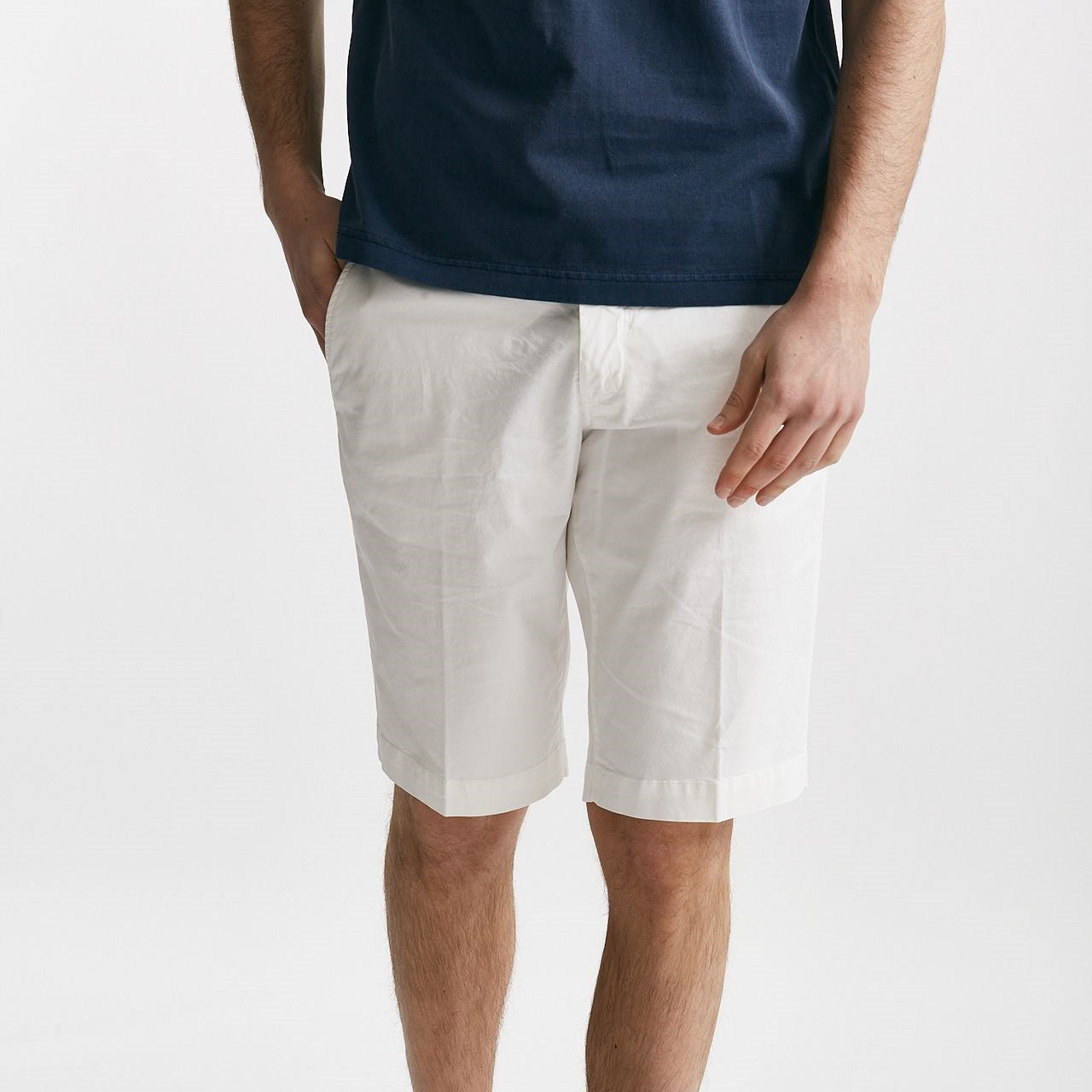 bermuda in cotone stretch bianco uomo Fay - 8