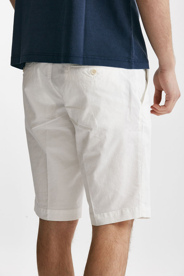 bermuda in cotone stretch bianco uomo Fay