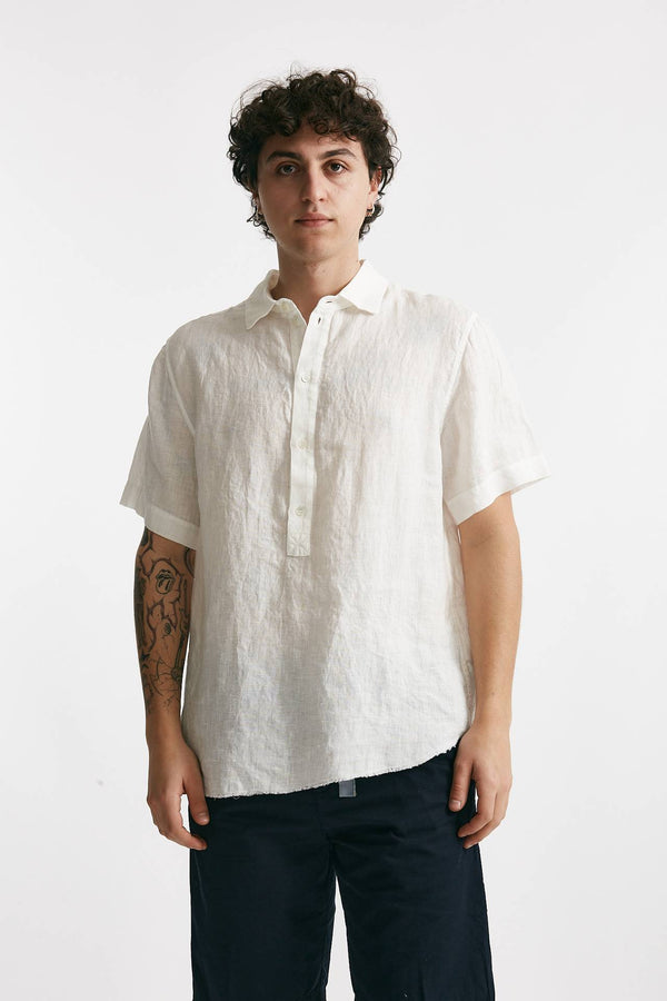 camicia in lino bianco uomo Grifoni