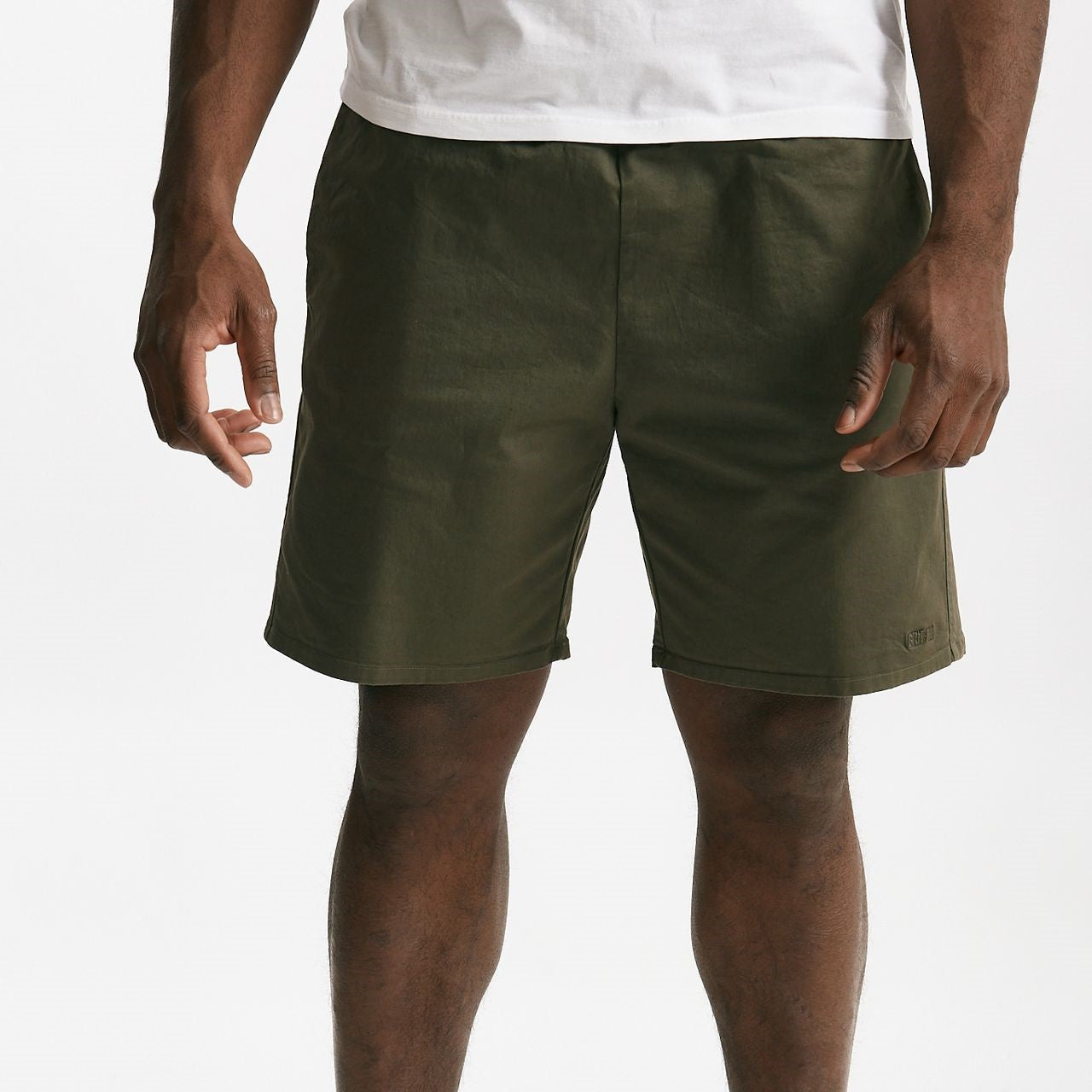 bermuda in cotone stretch verde militare uomo Grifoni - 7