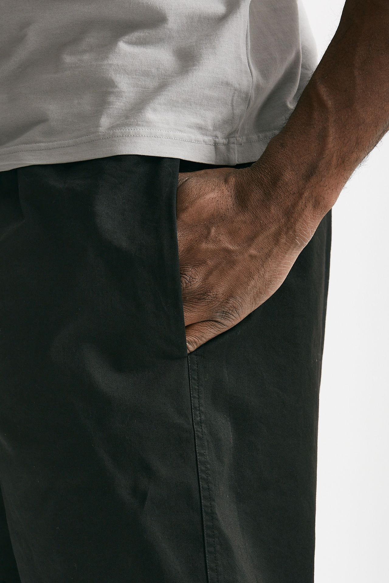 bermuda in cotone stretch nero uomo Grifoni - 6