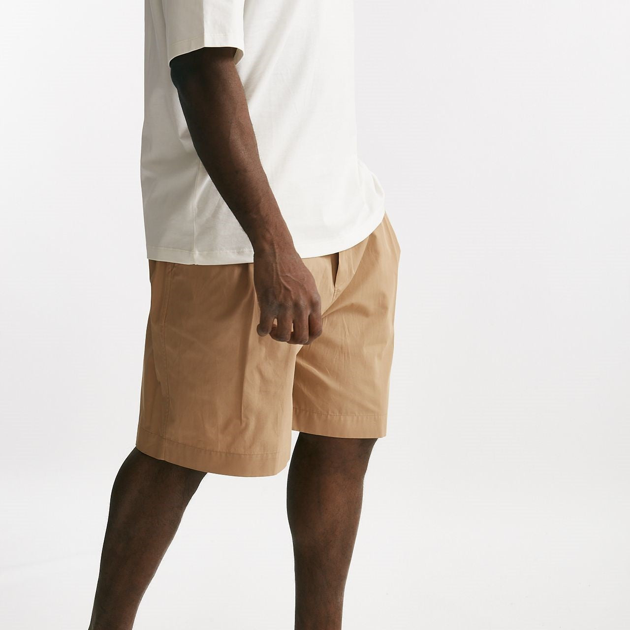 bermuda gamba ampia in cotone beige uomo Laneus - 8