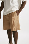 bermuda gamba ampia in cotone beige uomo Laneus - 6