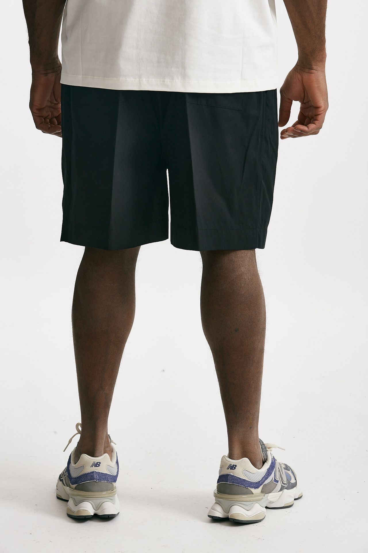 bermuda gamba ampia in cotone nero uomo Laneus - 3