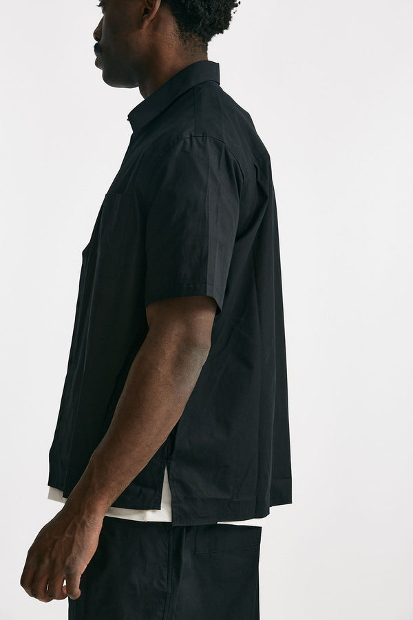 camicia in cotone nero uomo Laneus