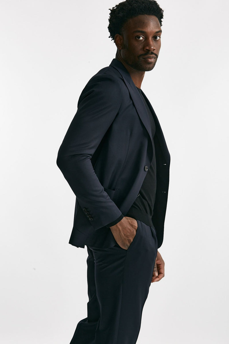 abito monopetto in lana blu uomo Lardini - 4