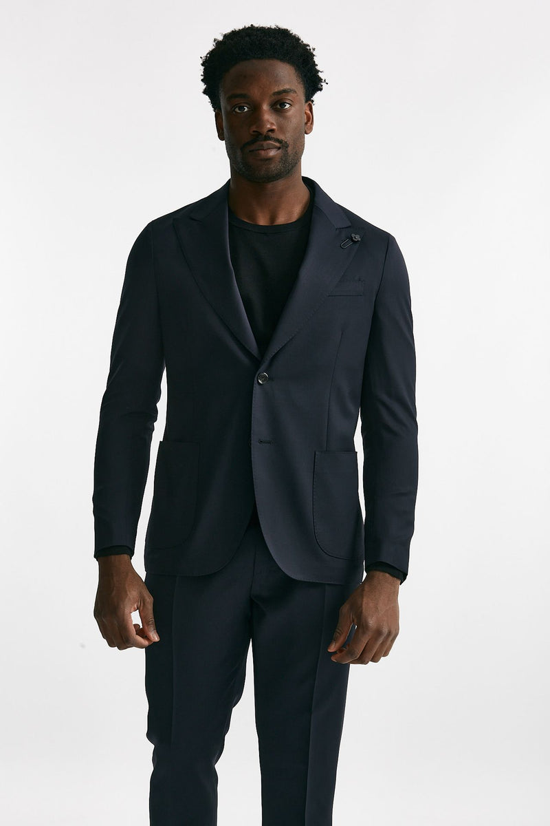 abito monopetto in lana blu uomo Lardini - 6