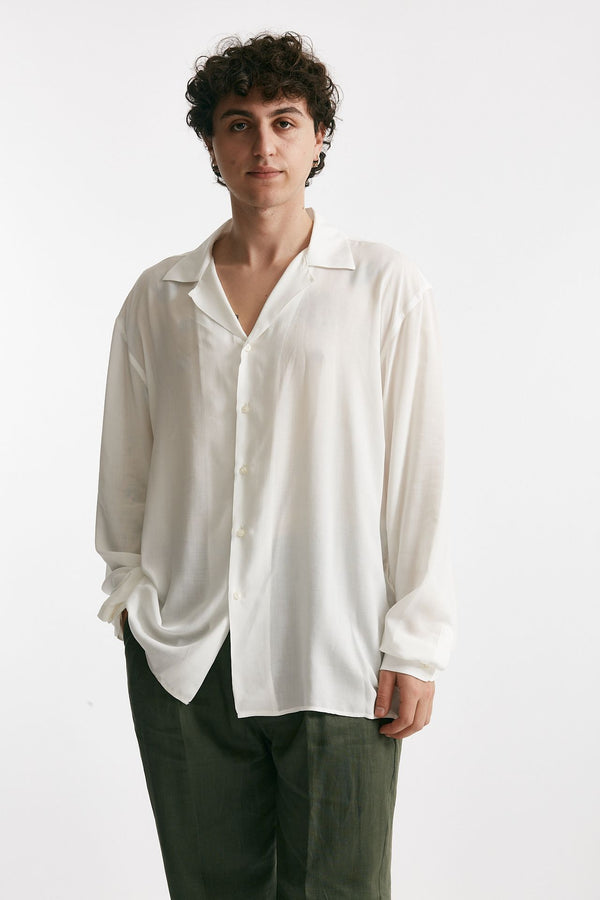 camicia in ryon viscosa bianco uomo Marsēm