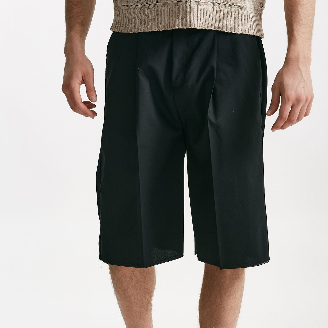 bermuda poliestere e lana stretch antracite uomo Marsēm - 7