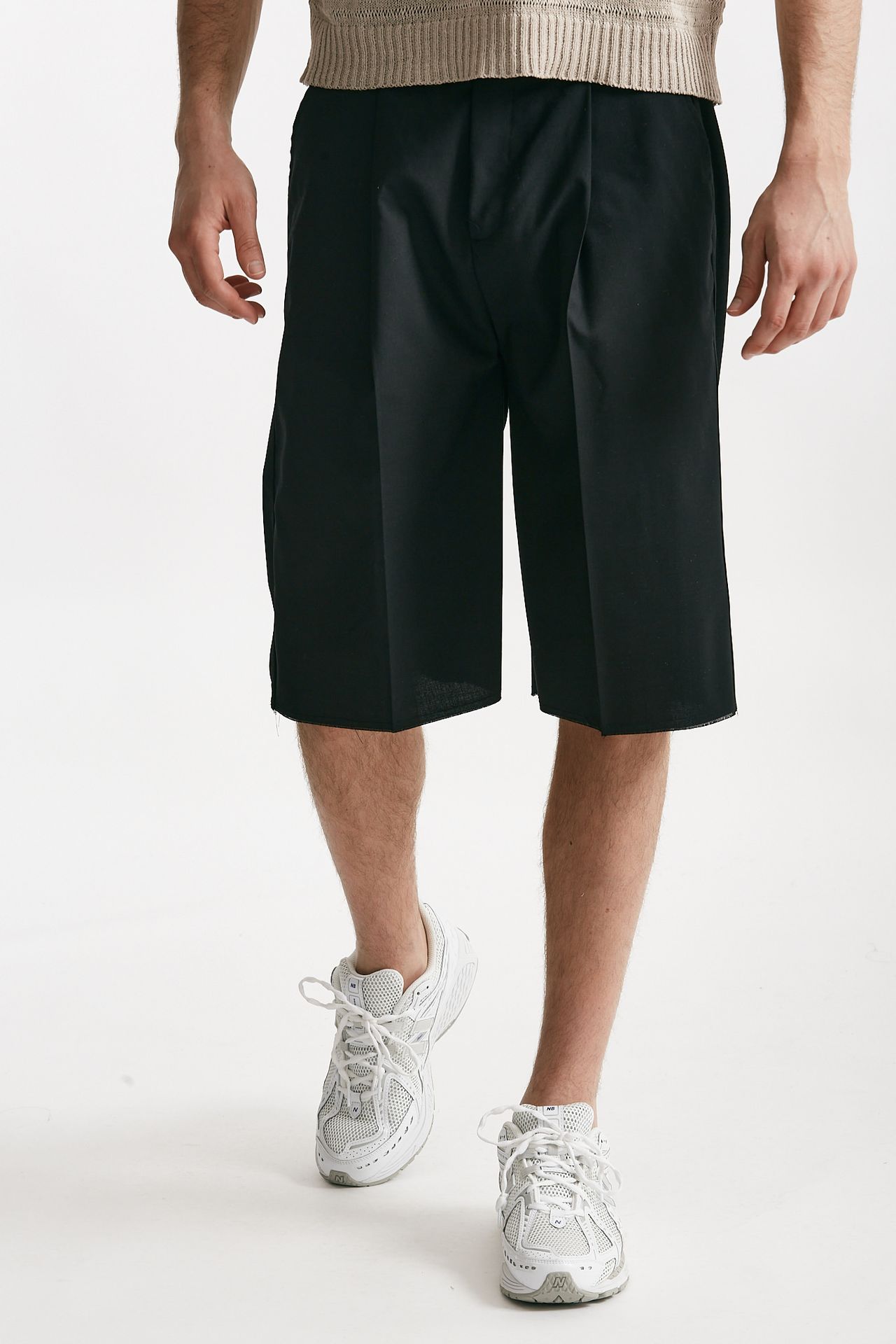 bermuda poliestere e lana stretch antracite uomo Marsēm - 1