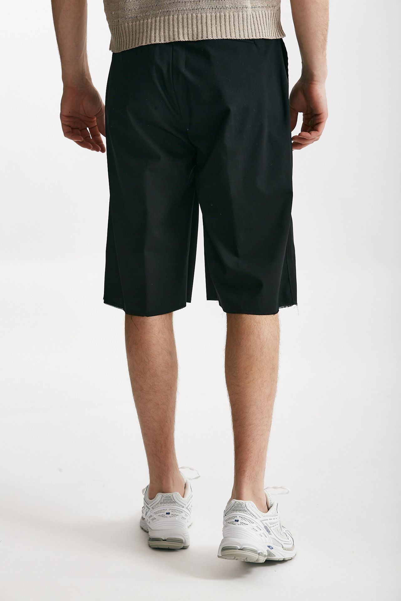 bermuda poliestere e lana stretch antracite uomo Marsēm - 3