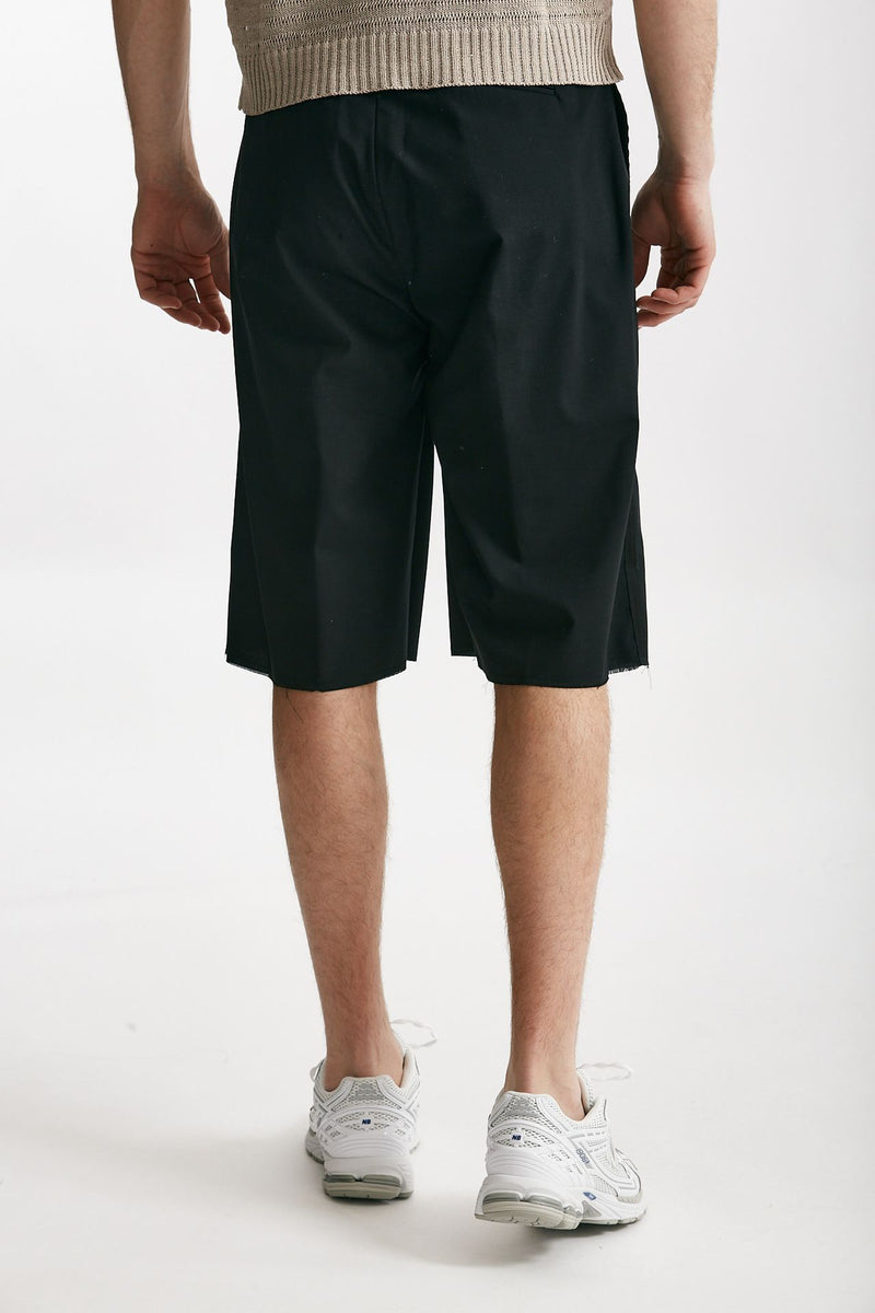 bermuda poliestere e lana stretch antracite uomo Marsēm - 3