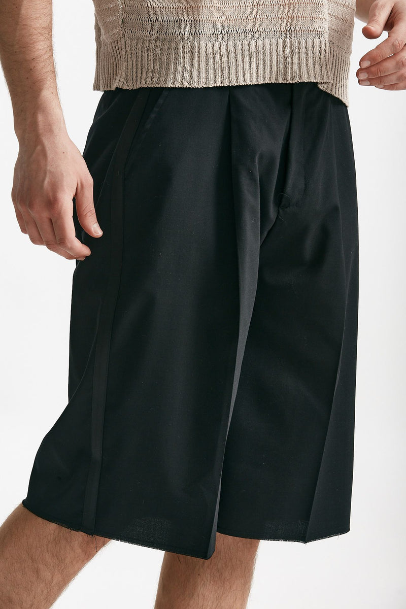 bermuda poliestere e lana stretch antracite uomo Marsēm - 4