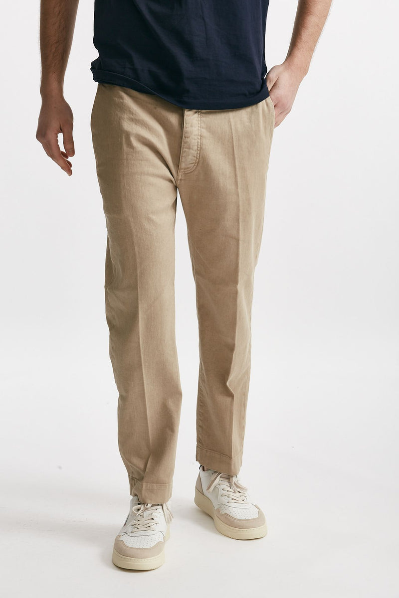 pantalone chino tim in cotone/lino sabbia uomo Nine in the morning - 1