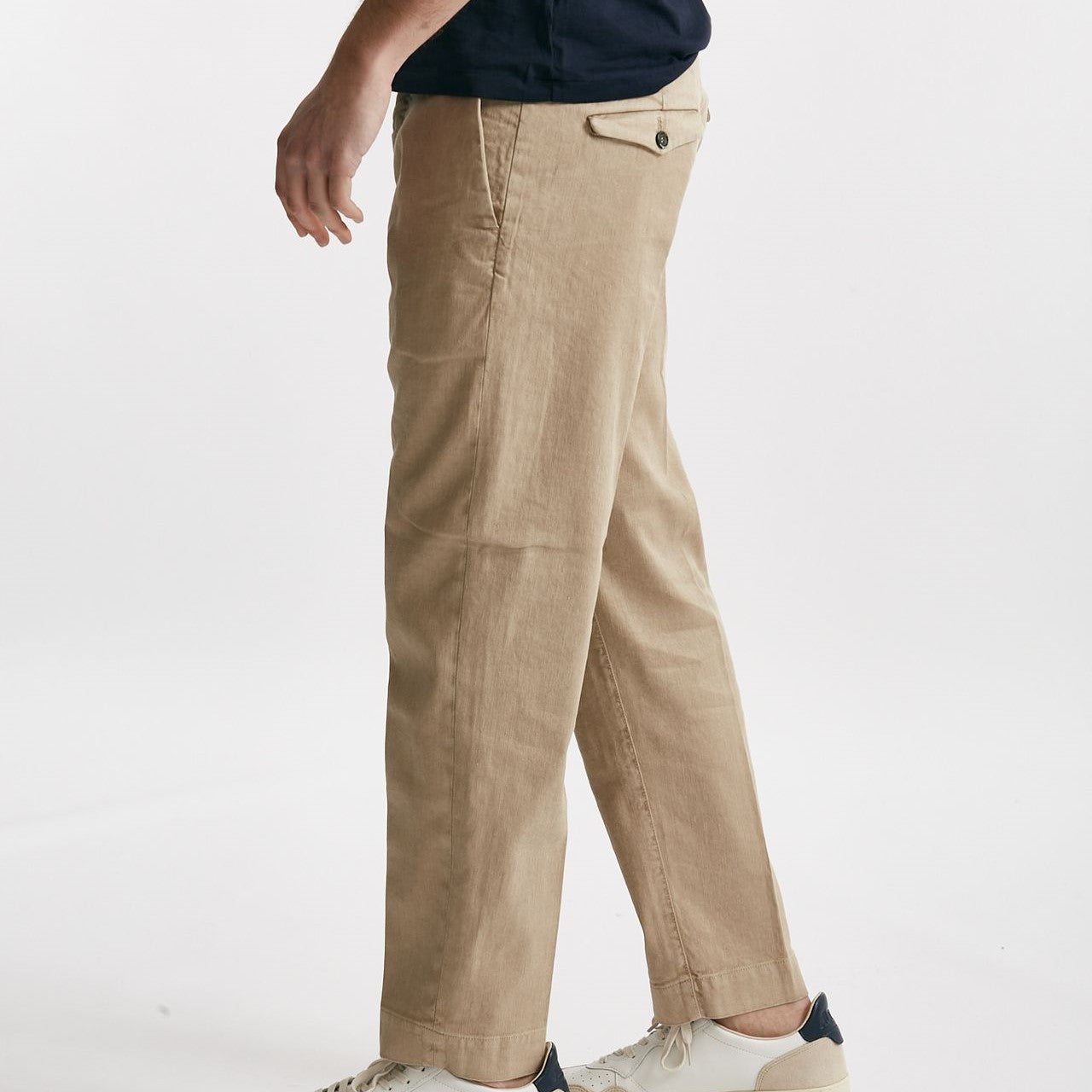 pantalone chino tim in cotone/lino sabbia uomo Nine in the morning - 8