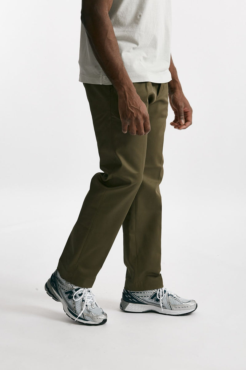 pantalone fold 2 pinces in cotone verde uomo Nine in the morning - 4