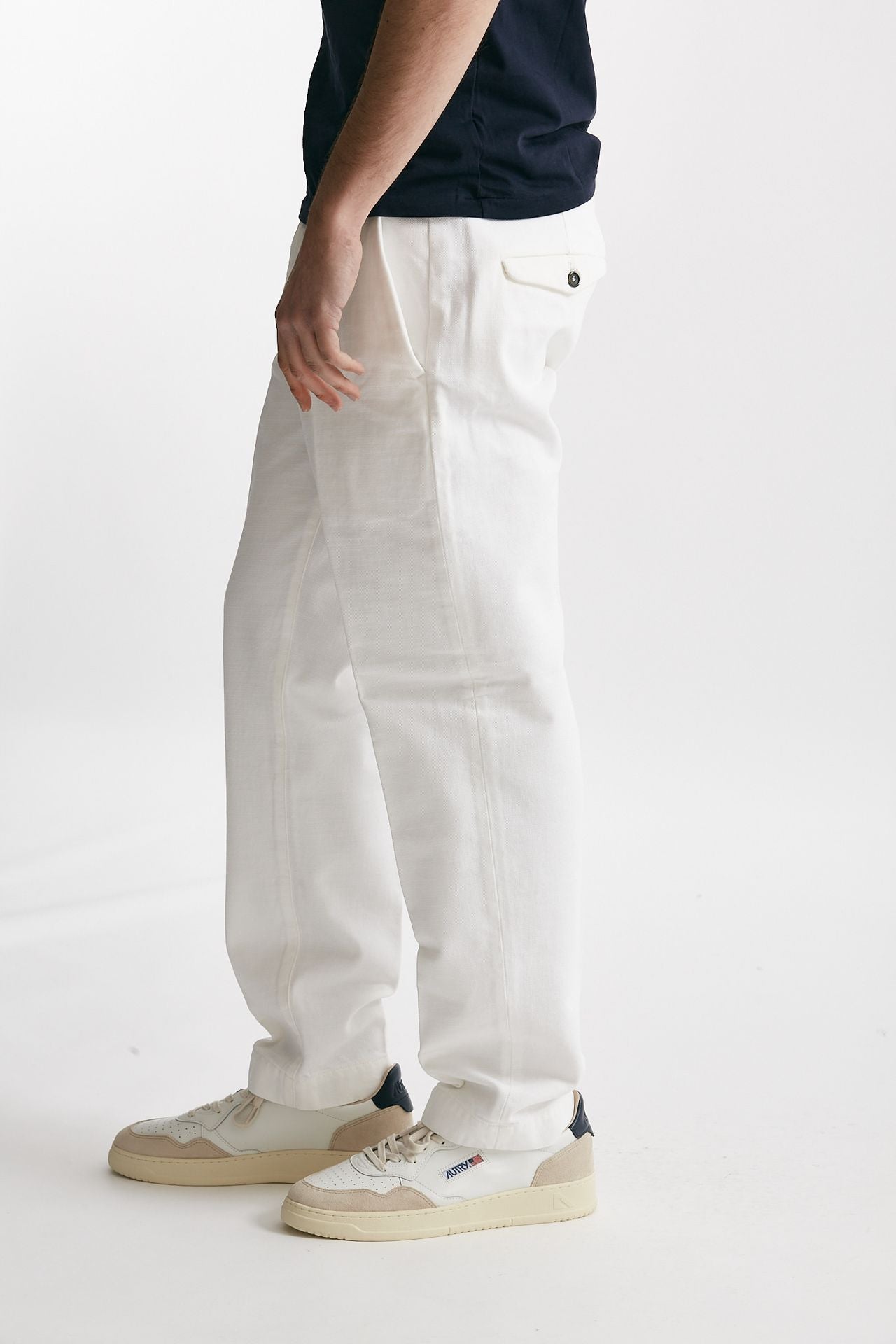 pantalone chino tim in cotone fermo bianco uomo Nine in the morning - 2