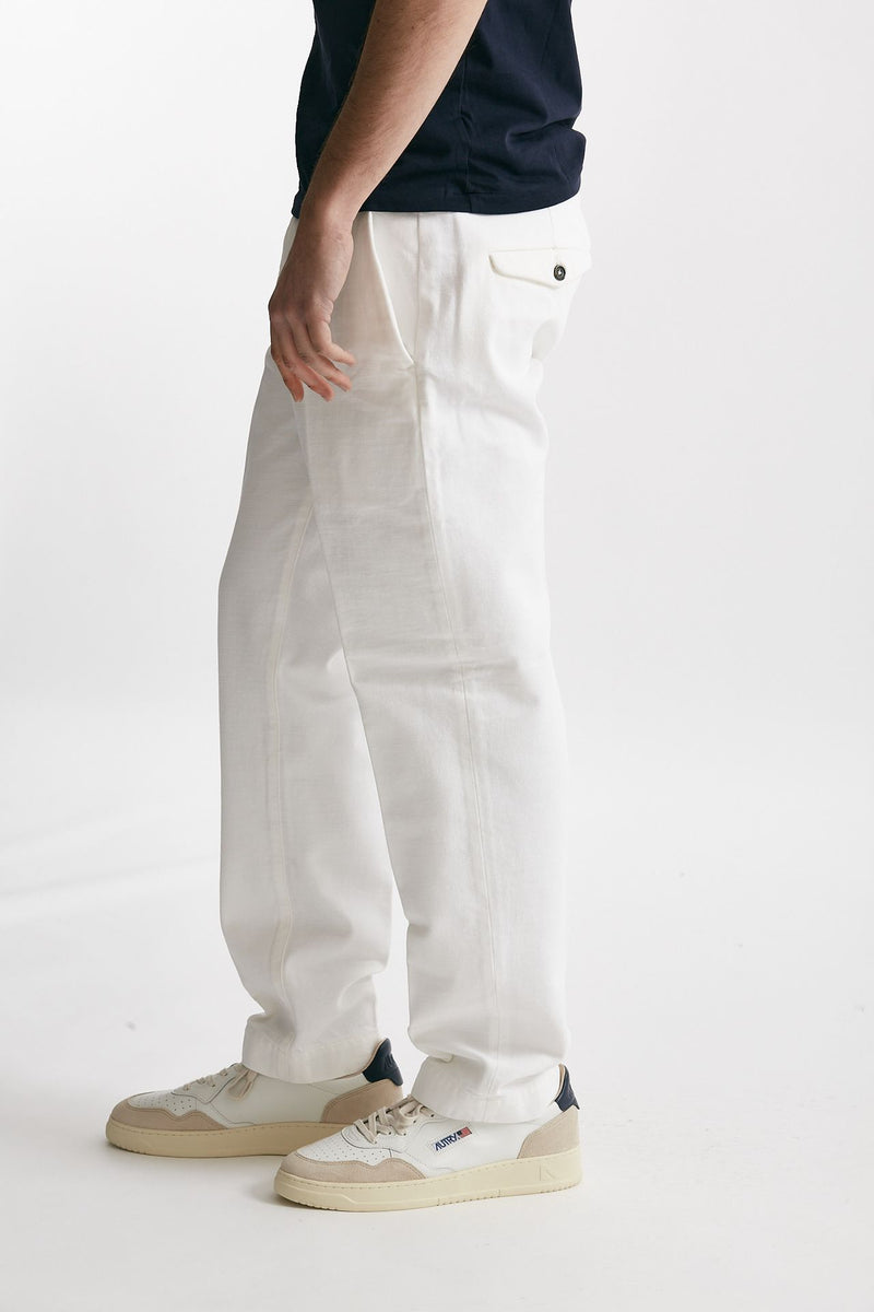 pantalone chino tim in cotone fermo bianco uomo Nine in the morning - 2