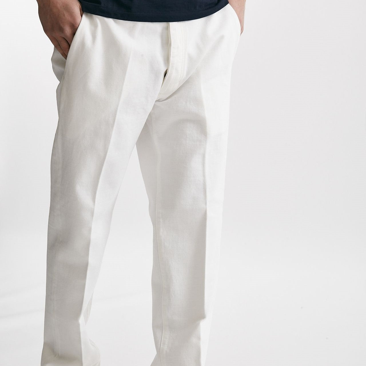 pantalone chino tim in cotone fermo bianco uomo Nine in the morning - 8