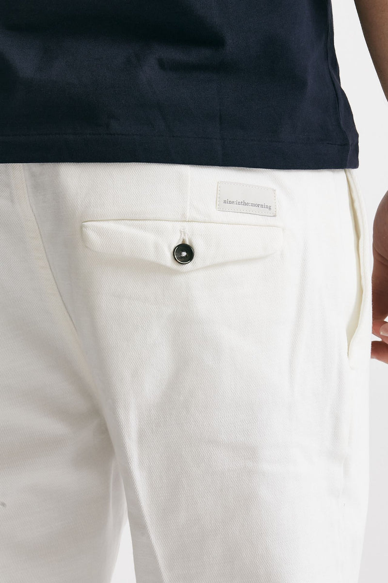 pantalone chino tim in cotone fermo bianco uomo Nine in the morning - 7
