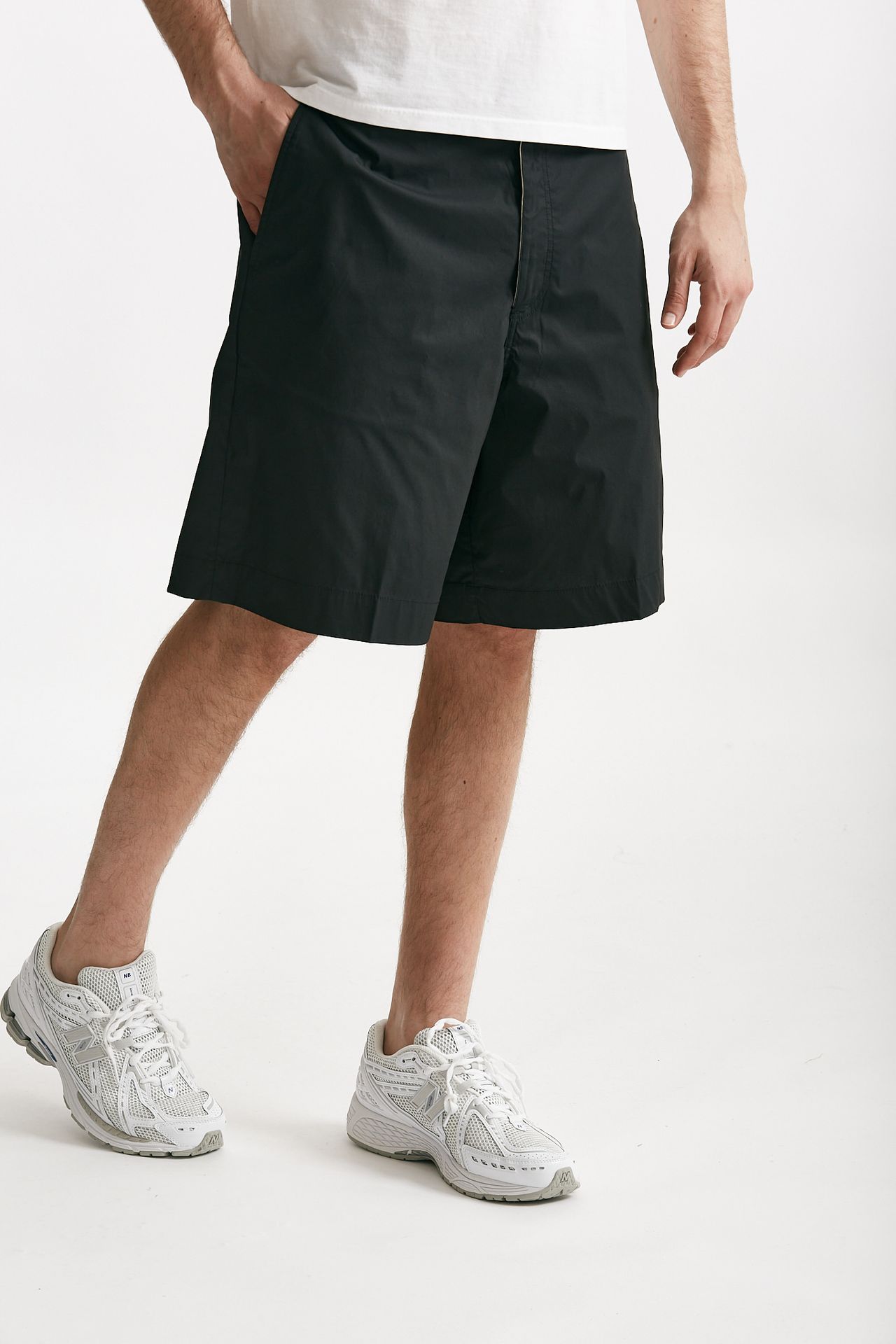 bermuda cotone stretch nero uomo Nine in the morning - 4